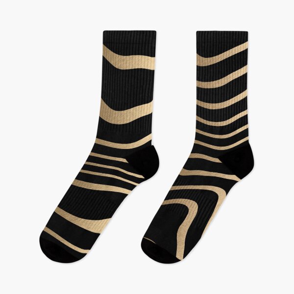 Item preview, Gold and black abstract zebra stripes animal pattern designed and sold by CynthiaGraphics.