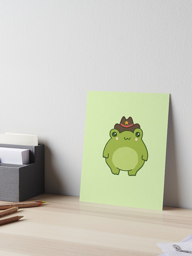 Cute Sheriff Frog with Cowboy Hat: Kawaii Cottagecore Aesthetic