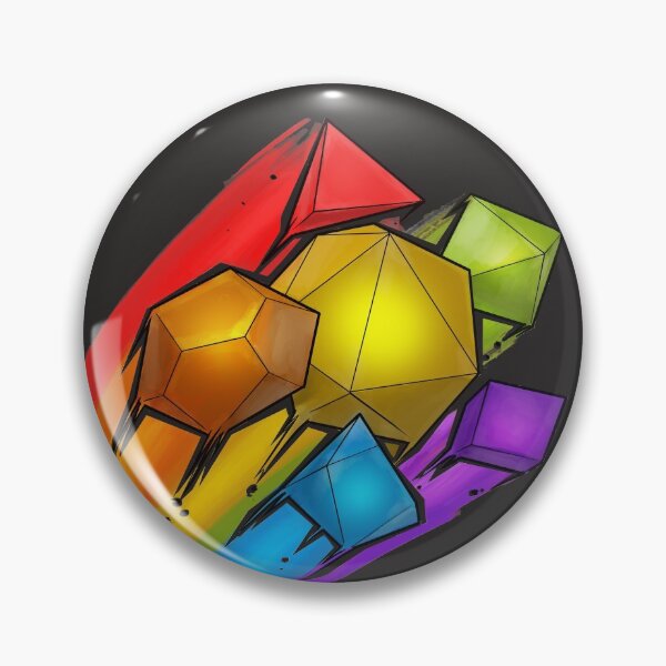 Item preview, Rainbow Polyhedral DND Dice Set designed and sold by Noptimus.