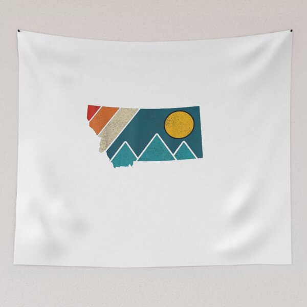 Item preview, Montana Vintage State Map Mountains Hiker Camping Pride designed and sold by BTGTEES.