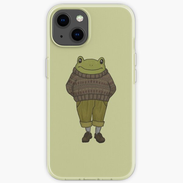 Cute Cottagecore Frog Wearing Clothes Sweater - Goblincore Dark Acacemia Aesthetic Frig iPhone Soft Case