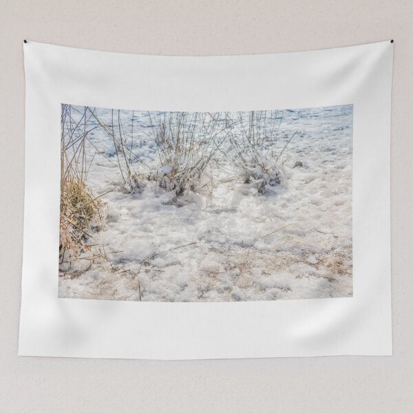Item preview, diamant Ice hummocks on the banks of the Elbe in Hamburg in sunlight designed and sold by MarinaUsmansky.