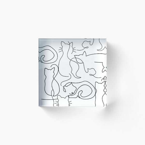 Aperçu de l'œuvre Dessin au trait de chats créée et vendue par Discount code.