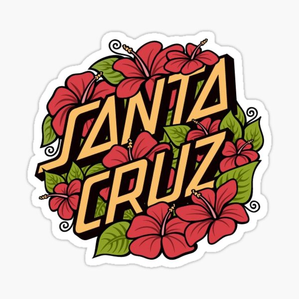 "Flower santa cruz logo" Sticker by betsku Redbubble