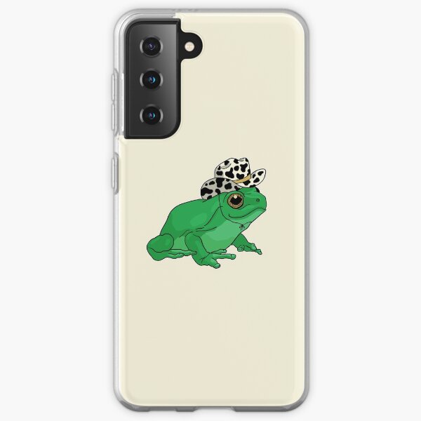 Cute Frog with Cowboy Hat - Cottagecore Aesthetic Samsung Galaxy Soft Case