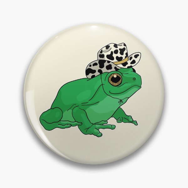 Item preview, Cute Frog with Cowboy Hat: Kawaii Cottagecore Aesthetic Froggy, Western Rodeo Country Lover Toad designed and sold by MinistryOfFrogs.