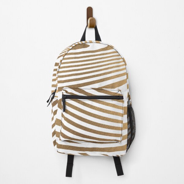 Item preview, Gold and white abstract zebra stripes animal pattern designed and sold by CynthiaGraphics.