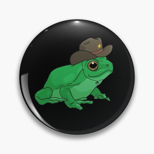 Cute Sheriff Frog with Cowboy Hat: Kawaii Cottagecore Aesthetic