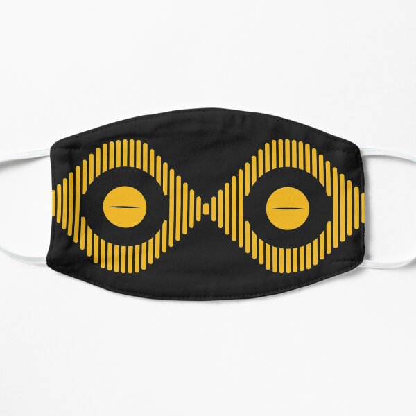 yellow Lines with yellow frog&amp;#39;s eyes  Flat Mask