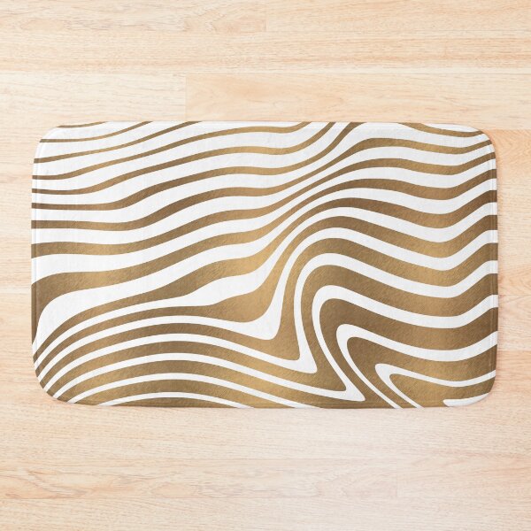 Item preview, Gold and white abstract zebra stripes animal pattern designed and sold by CynthiaGraphics.
