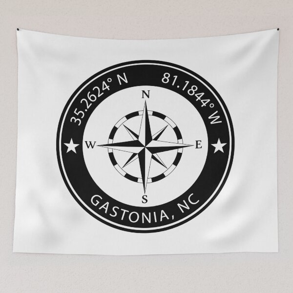 Item preview, Gastonia, North Carolina Geographical Coordinates designed and sold by TeeOhGraphics.
