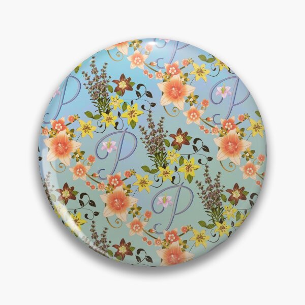 Item preview, Letter P with Floral  designed and sold by MoSaid.