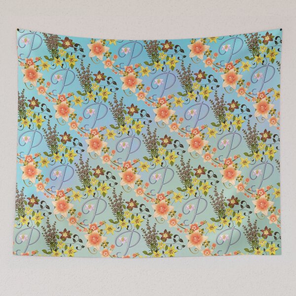Item preview, Letter P with Floral  designed and sold by MoSaid.