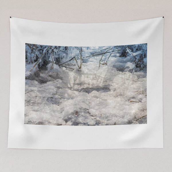 Item preview, diamant Ice hummocks on the banks of the Elbe in Hamburg in sunlight designed and sold by MarinaUsmansky.