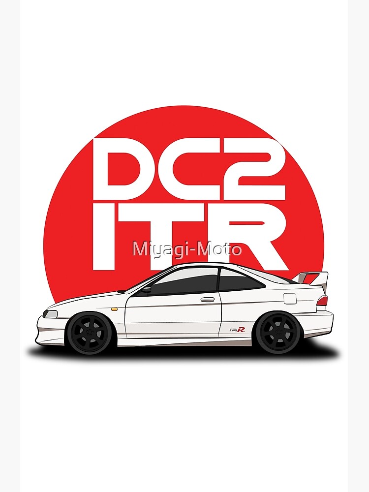 "White JDM DC2 ITR" Poster by Miyagi-Moto | Redbubble