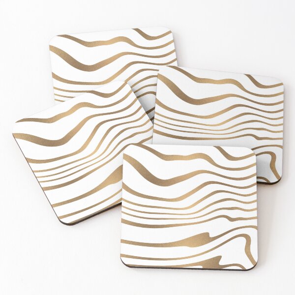 Item preview, Gold and white abstract zebra stripes animal pattern designed and sold by CynthiaGraphics.