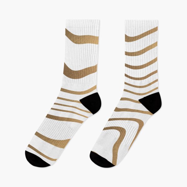 Item preview, Gold and white abstract zebra stripes animal pattern designed and sold by CynthiaGraphics.