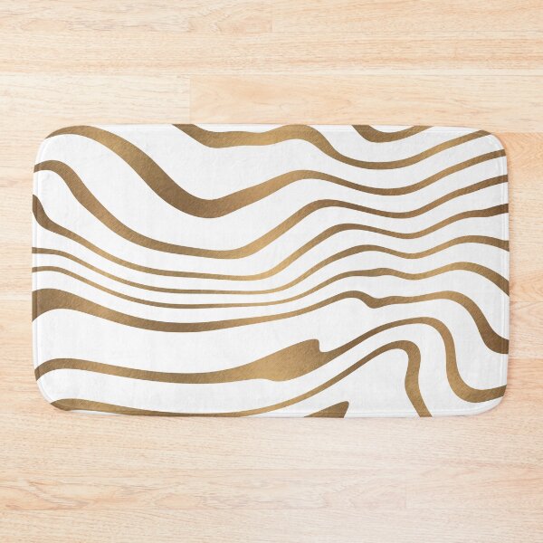 Item preview, Gold and white abstract zebra stripes animal pattern designed and sold by CynthiaGraphics.