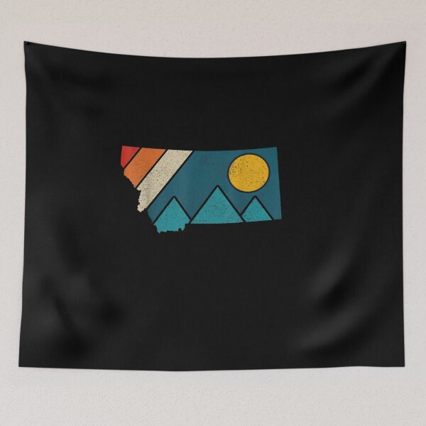 Item preview, Montana Vintage State Map Mountains Hiker Camping Pride designed and sold by BTGTEES.