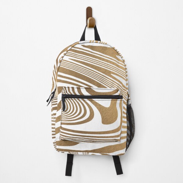 Item preview, Gold and white abstract zebra stripes animal pattern designed and sold by CynthiaGraphics.