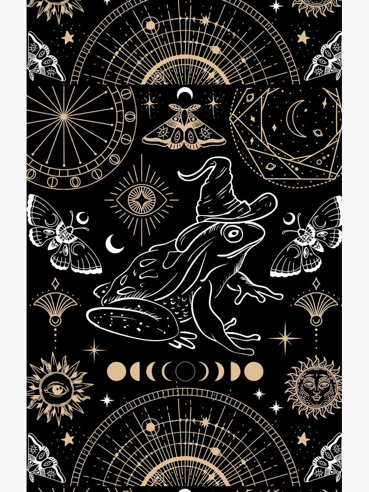 Frog Wizard with Magic Moon Phases: Dark Academia Aesthetic, Cottagecore  Tarot Card, Fairycore Froggy, Gremlincore Grunge, Gothic Witch Occult Look  Pin for Sale by MinistryOfFrogs