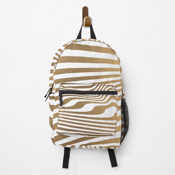 Item preview, Gold and white abstract zebra stripes animal pattern designed and sold by CynthiaGraphics.