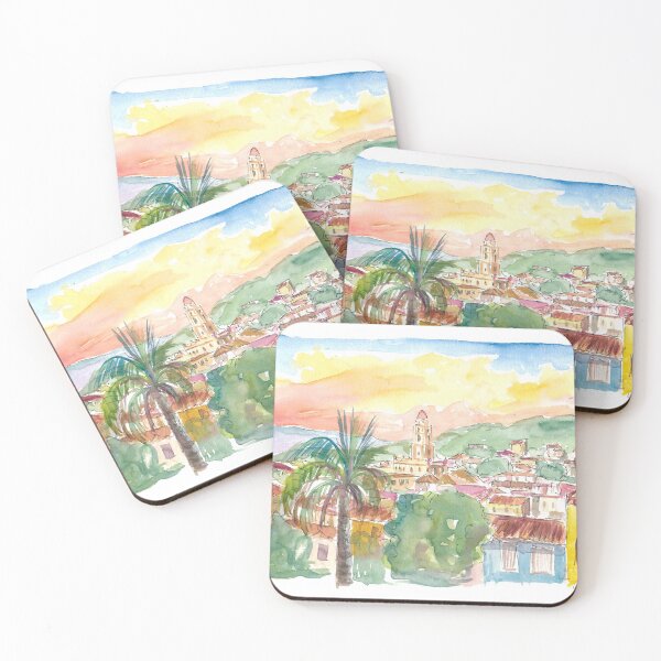 Item preview, Trinidad Cuba Cityview with Caribbean Sunrise designed and sold by artshop77.