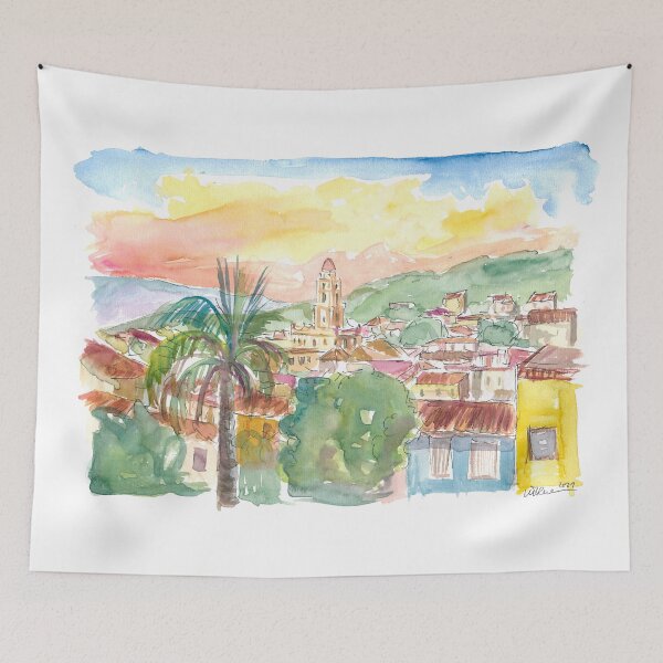 Item preview, Trinidad Cuba Cityview with Caribbean Sunrise designed and sold by artshop77.