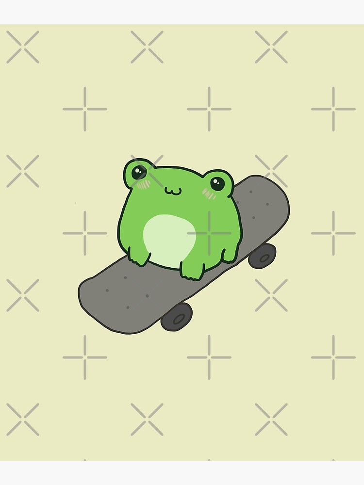 Cute Skateboarding Frog: Kawaii Cottagecore Aesthetic, Perfect Gift for  Sports Fans, Kids and Teens Poster for Sale by MinistryOfFrogs