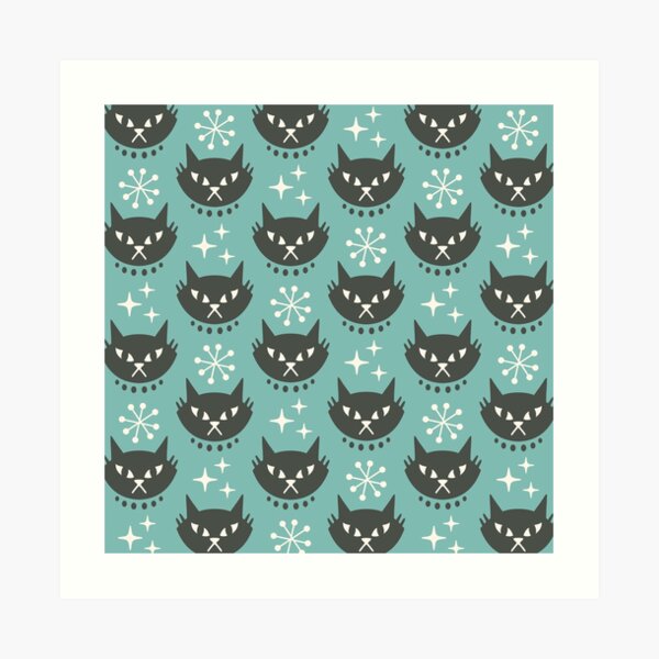 Mid Century Modern Cat Pattern 344