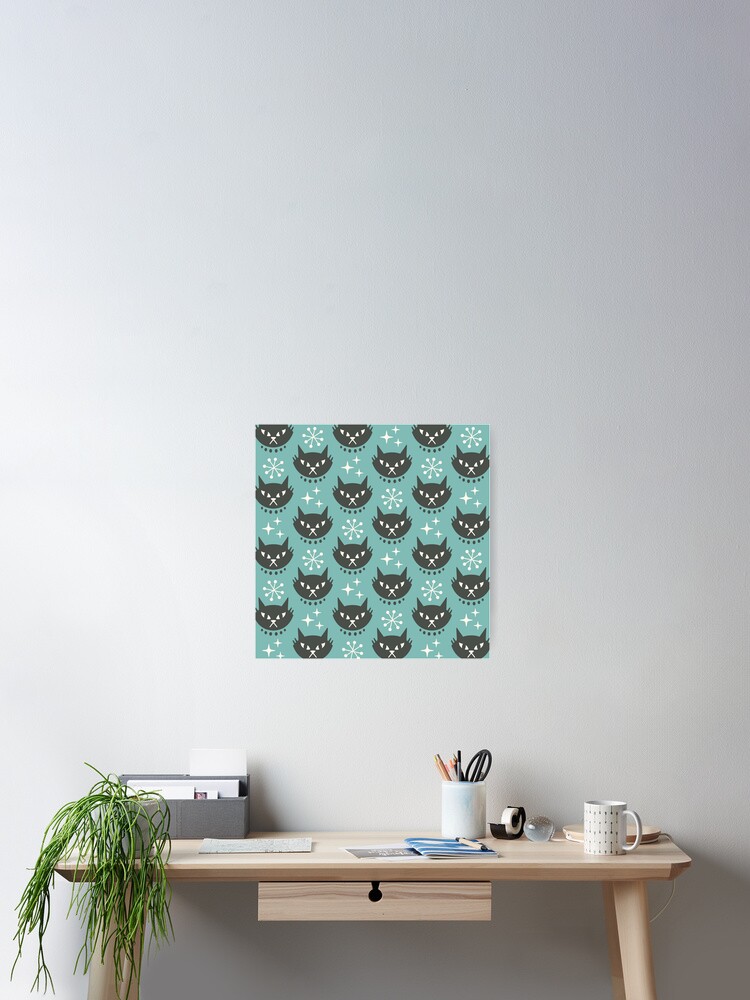 Mid Century Modern Cat Pattern 344