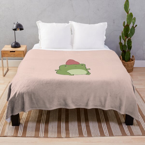 Pastel Raspberry Frog: Cute and Chubby Kawaii Cottagecore Aesthetic for  Hipster Kidcore Fans Throw Blanket for Sale by MinistryOfFrogs