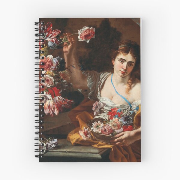 Item preview, Abraham Brueghel and Francesco Solimena (Antwerp 1631–1697 Naples) (Canale di Serino 1657–1747 Barra) - A young woman taking a flower from a vase designed and sold by VISIBLECREATION.