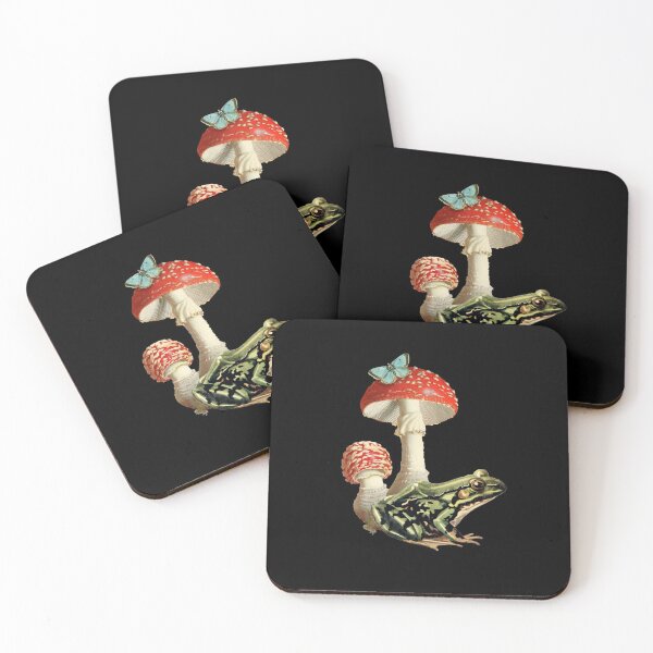 Item preview, Frog Under Toadstool Mushroom: Cottagecore Aesthetic, Goblincore Fungi, Forest-Themed Gremlincore Fantasy designed and sold by MinistryOfFrogs.