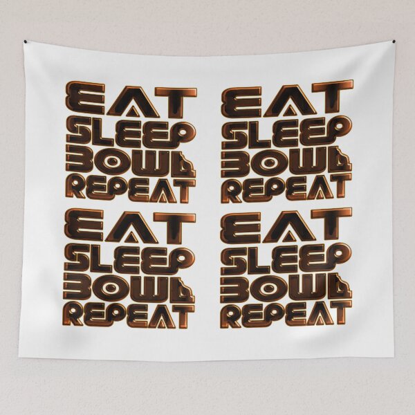 Item preview, EAT SLEEP BOWL REPEAT designed and sold by Ralek.