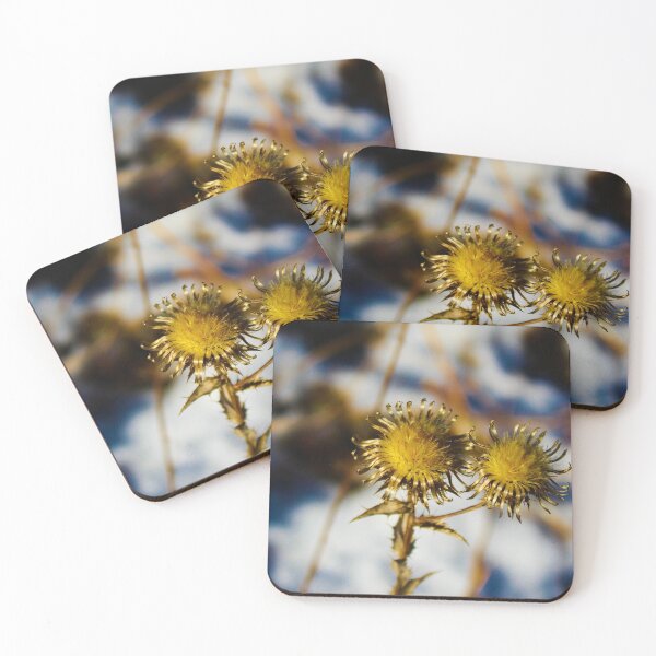 Item preview, Dried golden flowers in winter with snow in the background designed and sold by Mahirov Shop.