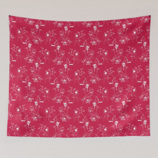 Item preview, Birds Pattern Pink White designed and sold by Antava.