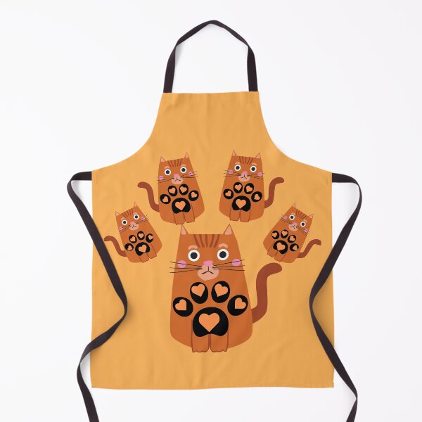 Item preview, Purrdy Kitty Cats Orange Tabby Love Hearts Paws Orange Background designed and sold by BrokenUnicorn.