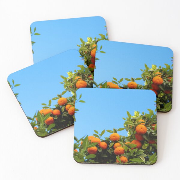 Item preview, Ripe mandarin fruits with green leaves designed and sold by Mahirov Shop.