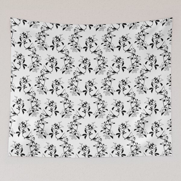 Item preview, Birds Pattern White Black designed and sold by Antava.