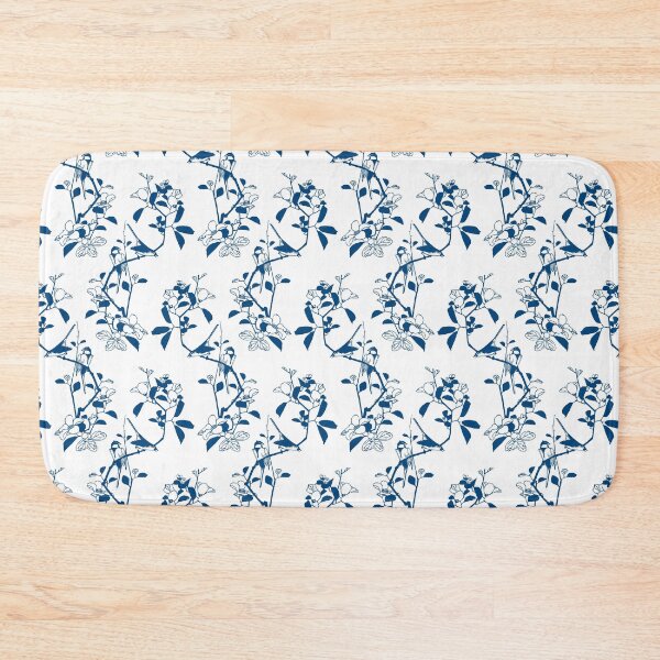 Item preview, Birds Pattern White Blue designed and sold by Antava.
