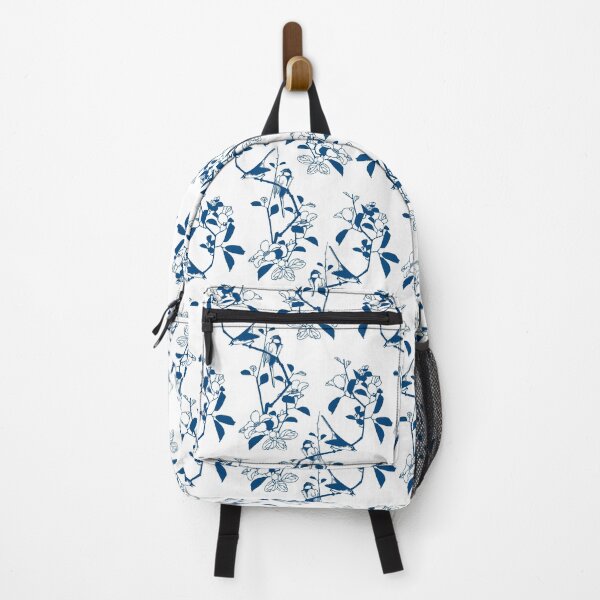 Item preview, Birds Pattern White Blue designed and sold by Antava.