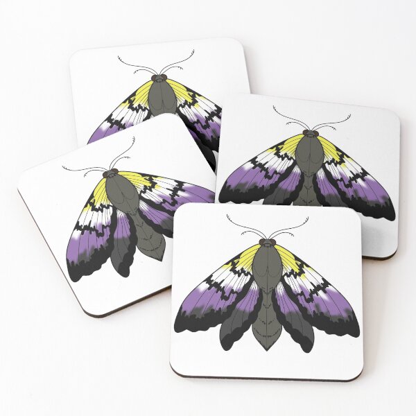 Item preview, Non-binary Pride Moth designed and sold by NerdyCupcake559.