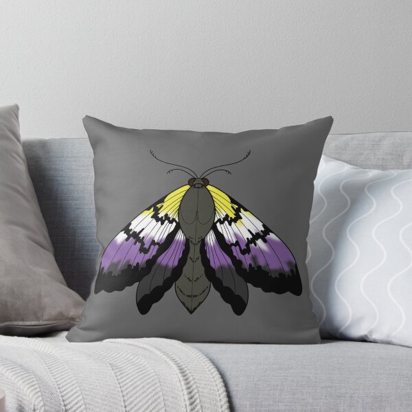 Item preview, Non-binary Pride Moth designed and sold by NerdyCupcake559.