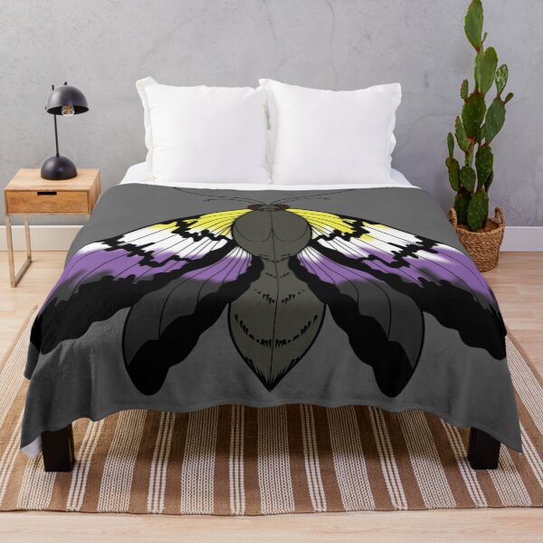 Item preview, Non-binary Pride Moth designed and sold by NerdyCupcake559.