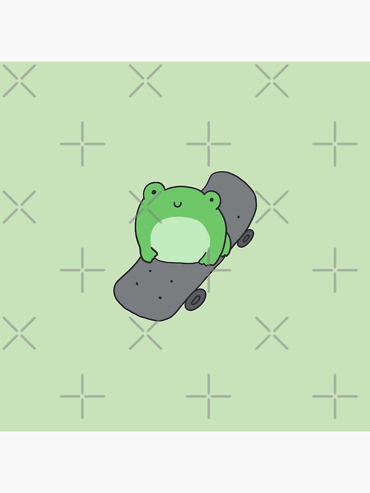 Cute Skateboarding Frog: Kawaii Aesthetic with Hipster Skater for Sport  Fans Pin for Sale by MinistryOfFrogs