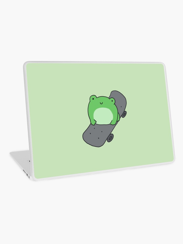Cute Skateboarding Frog: Kawaii Aesthetic with Hipster Skater for Sport  Fans Laptop Skin for Sale by MinistryOfFrogs