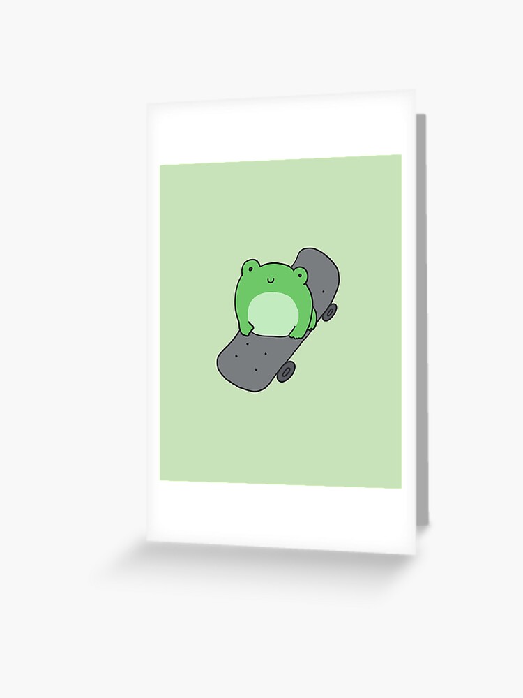 Cute Skateboarding Frog: Kawaii Aesthetic with Hipster Skater for Sport  Fans Greeting Card for Sale by MinistryOfFrogs