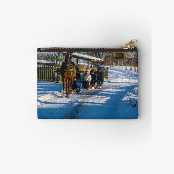 Item preview, Horse-drawn sleds in the snow designed and sold by Michael Brewer.