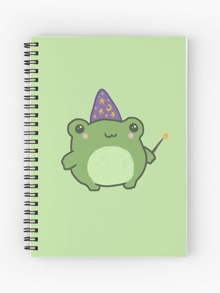 Chubby Frog Wizard: Cottagecore Kawaii Toad with Magic Wand, Purple Cap,  Ideal Fantasy Gift for Teens and Kids Spiral Notebook for Sale by  MinistryOfFrogs